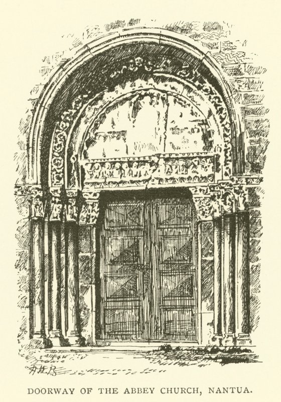Doorway of the Abbey Church, Nantua by Henry William Brewer