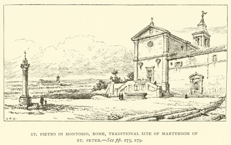 St Pietro in Montorio, Rome, Traditional Site of Martyrdom of St Peter by Henry William Brewer