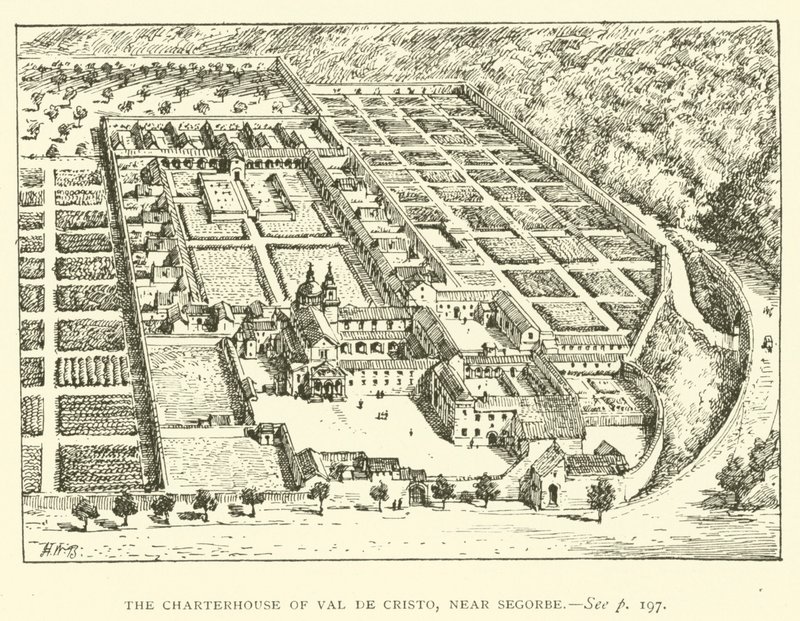 The Charterhouse of Val de Cristo, near Segorbe (engraving) by Henry William Brewer
