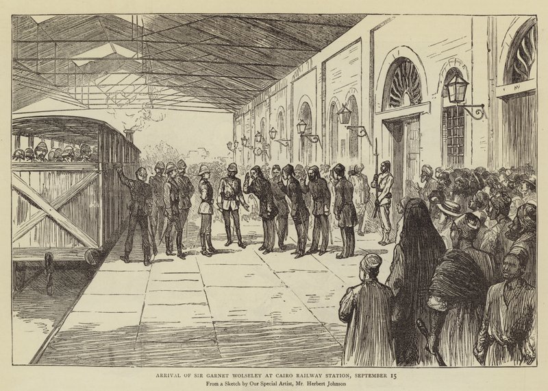 Arrival of Sir Garnet Wolseley at Cairo Railway Station, 15 September by Herbert Johnson