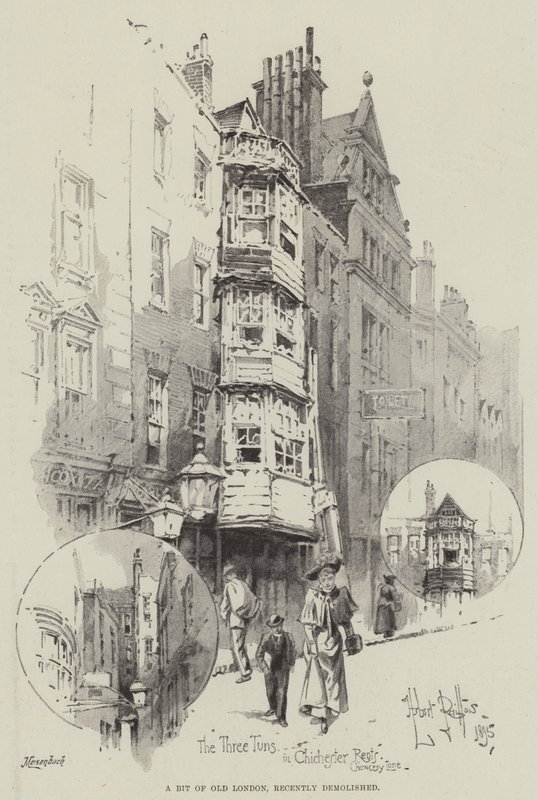 A Bit of Old London, Recently Demolished by Herbert Railton