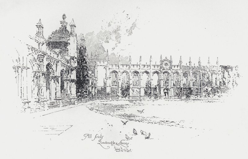 Quadrangle and library, All Souls