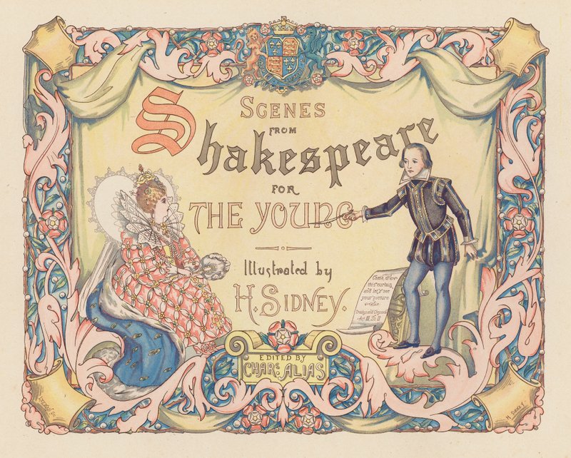 Title-page illustration for Scenes from Shakespeare for the Young by Herbert (after) Sidney