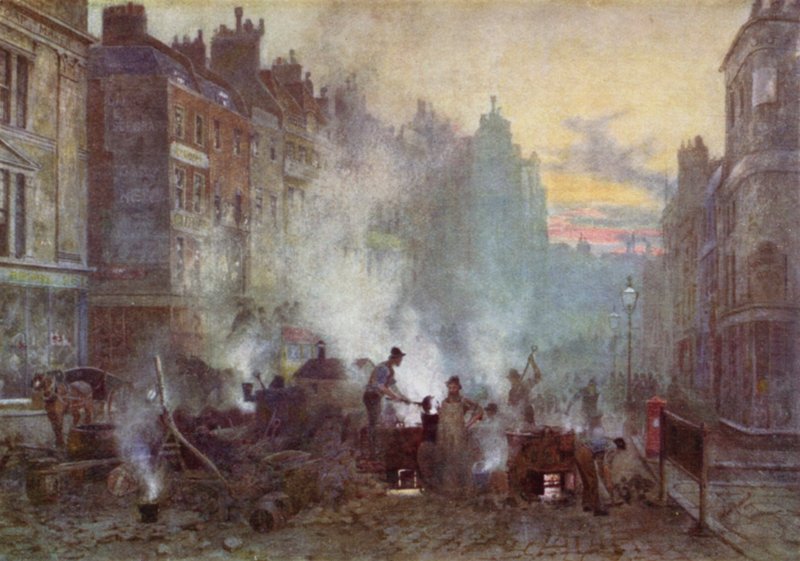 Asphalting in the Strand by Herbert Menzies (after) Marshall