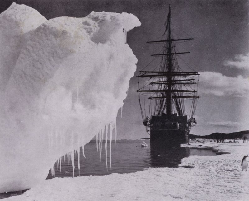The Landing at the Ice-Foot Near Cape Evans by Herbert Ponting