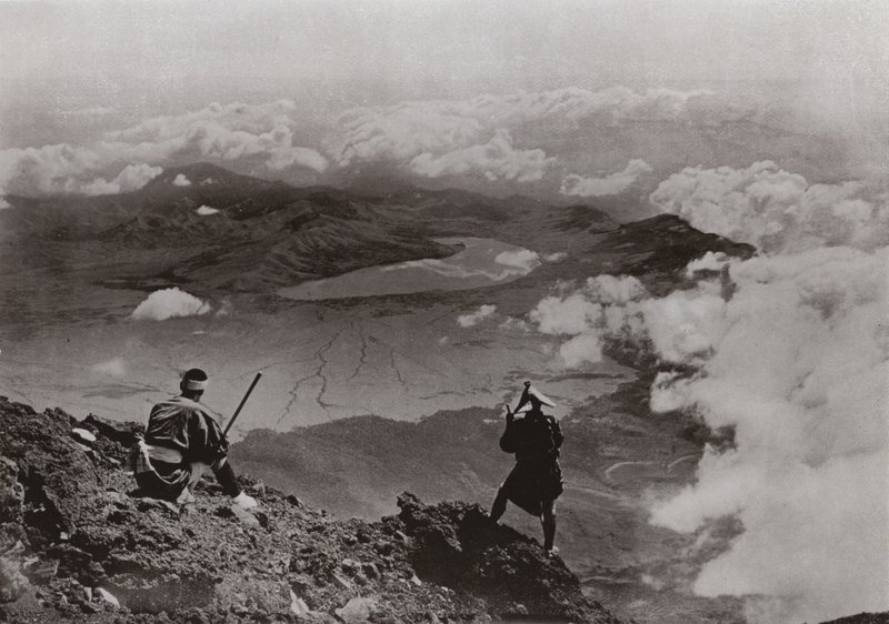 Two Miles above the Clouds, "Three-Days-Moon" Lake from the Summit of Fuji by Herbert Ponting
