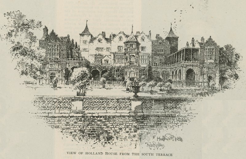 View of Holland House from the South Terrace by Herbert Railton
