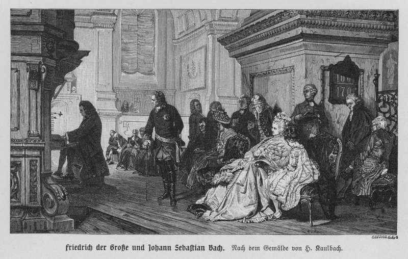 Johann Sebastian Bach playing for Frederick the Great, King of Prussia by Hermann Kaulbach