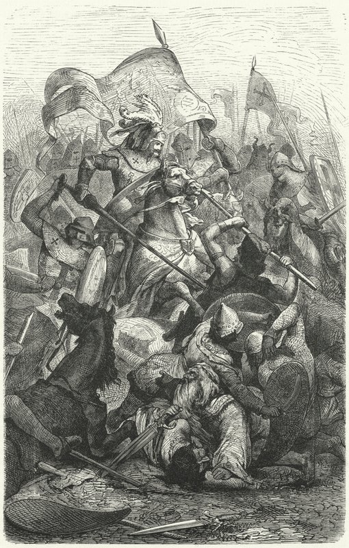 Battle Between the Saxons and the Wends by Hermann Vogel