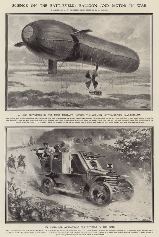 Science on the Battlefield: Balloon and Motor in War by Hermanus Willem (after) Koekkoek