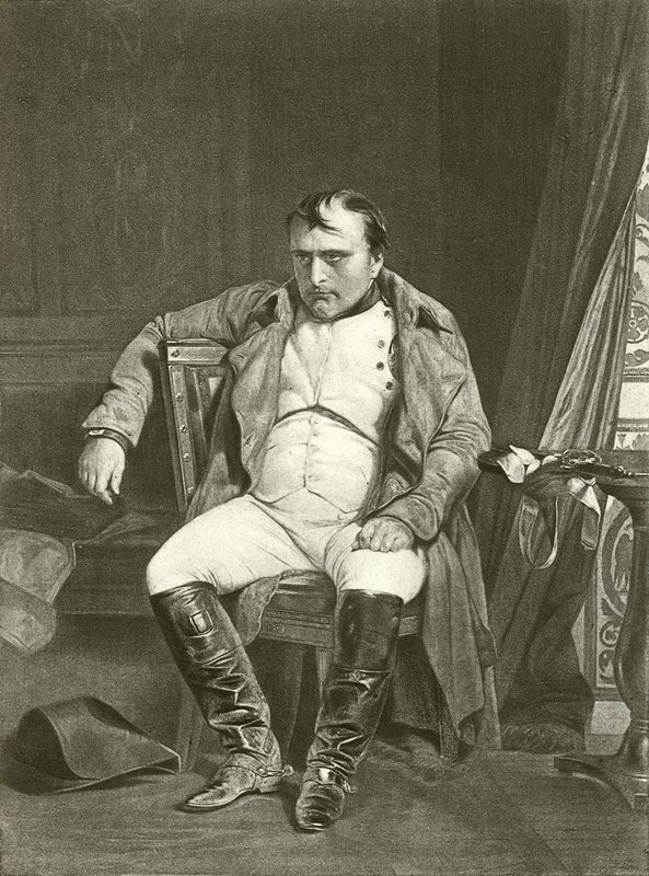 Abdication, Napoleon at Fontainbleau by Hippolyte Delaroche