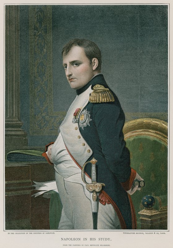 Napoleon in His Study by Hippolyte Delaroche