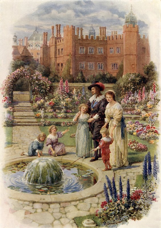 King Charles I and Queen Henrietta at Hampton Court by Howard Davie