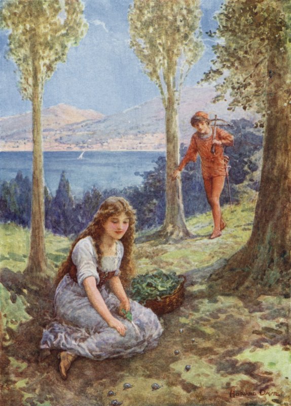 "Suddenly he stopped and gazed in rapture" from "Filadoro" by Howard Davie