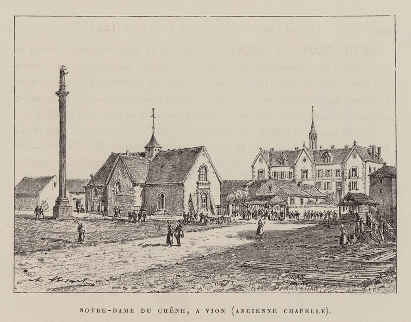 Notre-Dame Du Chene, A Vion, Ancient Chapel (engraving) by Hubert Clerget