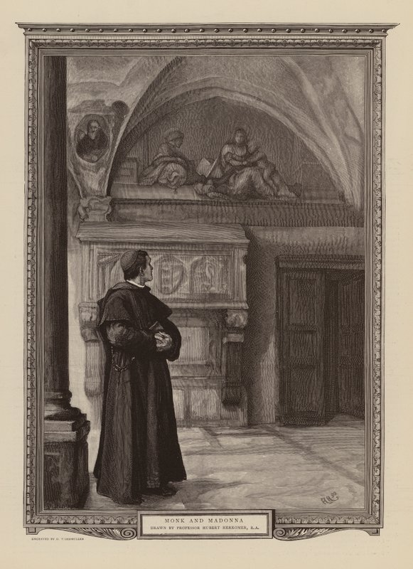 Monk and Madonna by Hubert von (after) Herkomer