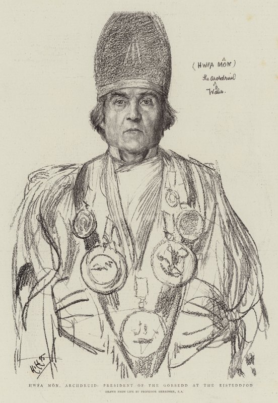 Hwfa Mon, Archdruid, President of the Gorsedd at the Eisteddfod by Hubert von Herkomer