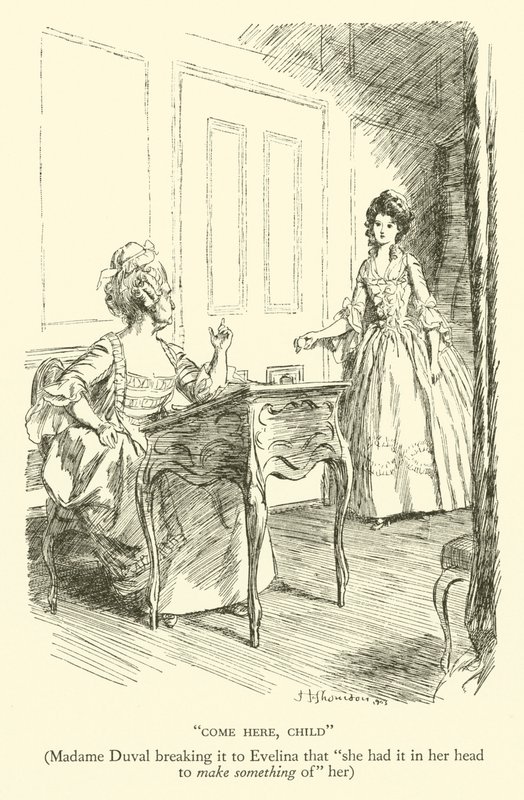 Come Here, Child, Madame Duval Breaking It to Evelina That 