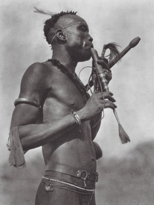 Africa: Niambara flute-player by Hugo Adolf Bernatzik