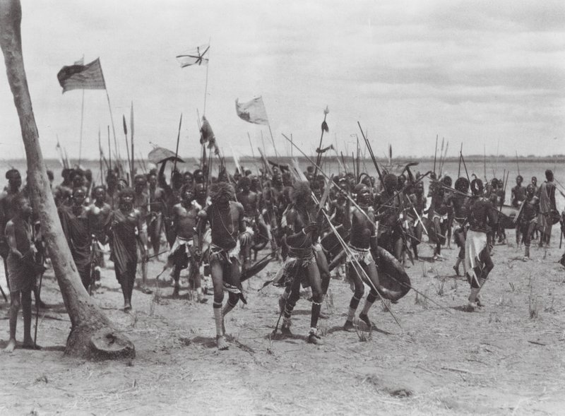 Africa: Shilluk funeral ceremony near Tonga by Hugo Adolf Bernatzik