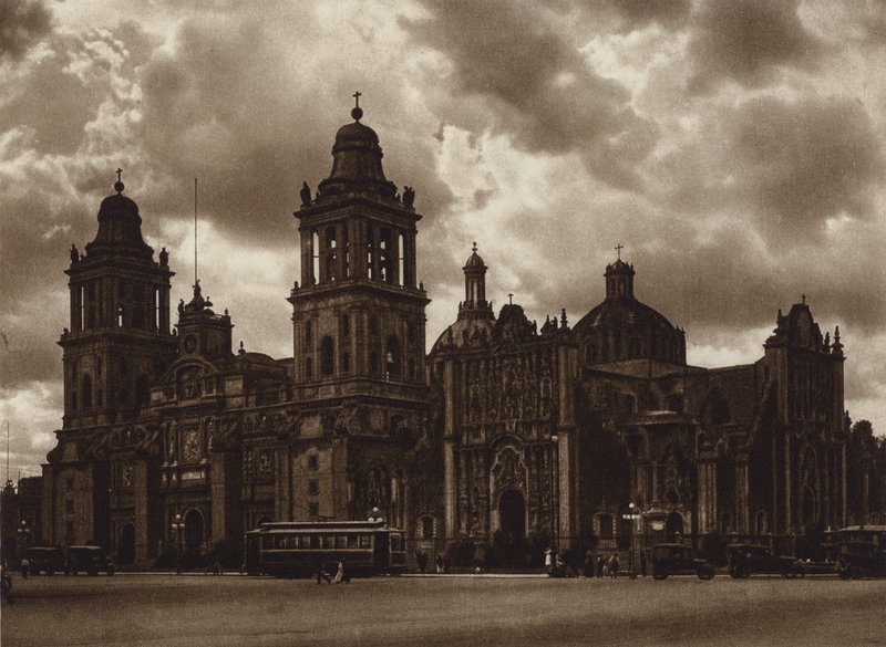 Mexico: Mexico City, The Cathedral by Hugo Brehme