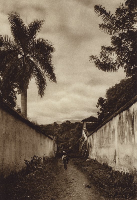 Mexico: Cuernavaca, Street leading to the village of San Antonio by Hugo Brehme