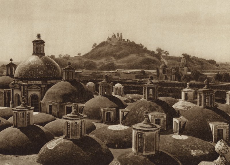 Mexico: Pyramid of Cholula by Hugo Brehme
