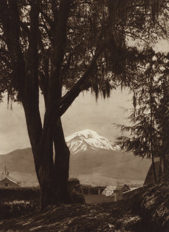 Mexico: Popocatepetl, seen from Amecameca by Hugo Brehme