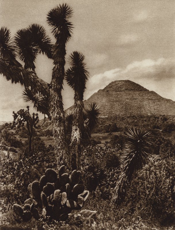 Mexico: San Juan Teotihuacan, Pyramid of the Moon by Hugo Brehme