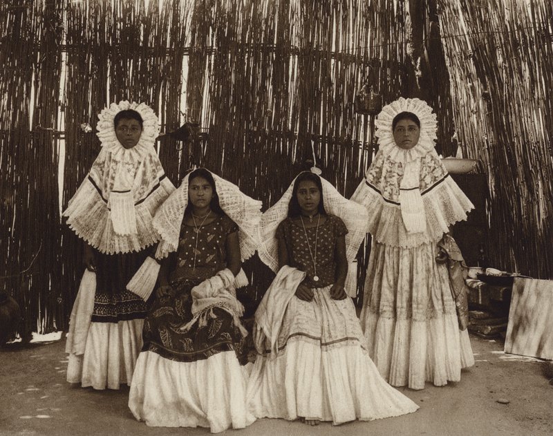 Mexico: Tehuantepec, Girl in national costume by Hugo Brehme