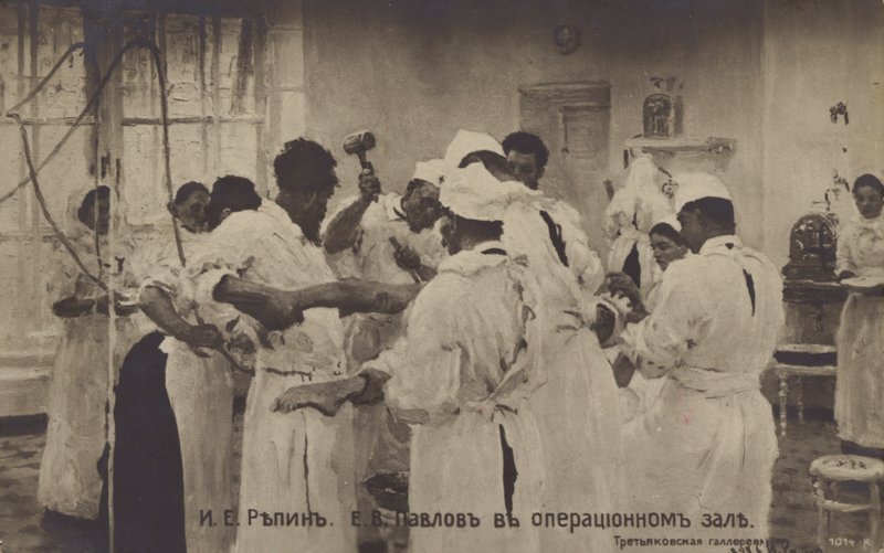The Surgeon E Pavlov in the Operating Theatre, 1888 by Ilya Efimovich after Repin