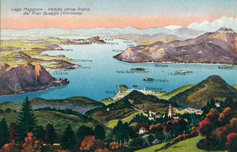Lago Maggiore, View towards Arona from Pian Quagge, Premeno by Italian Photographer