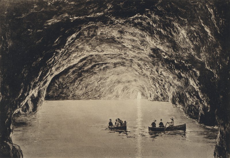 Naples: Capri, Blue Grotto by Italian Photographer