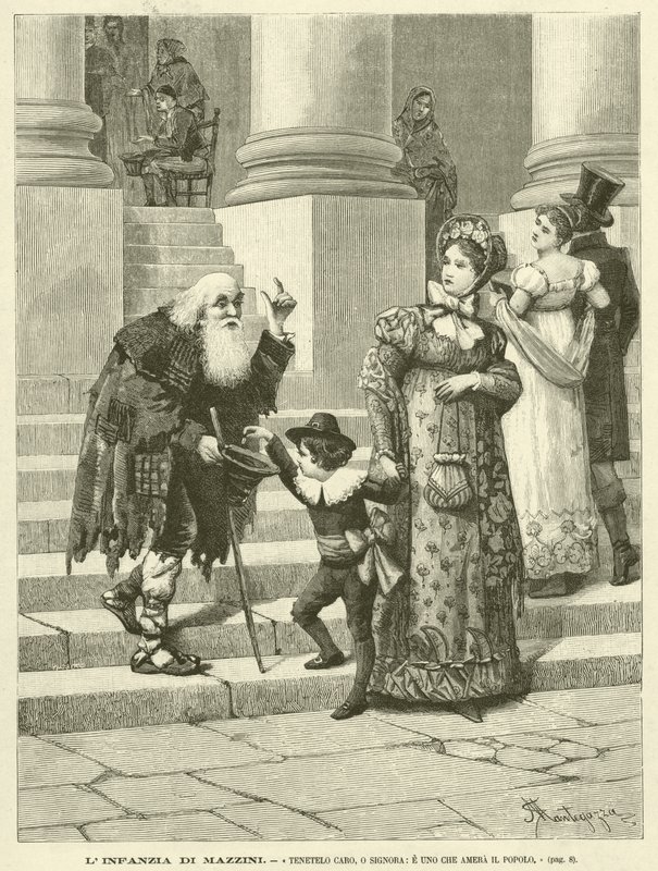 The Childhood of Mazzini, "Hold Him Dear, Madam, He Will Love the People" by Italian School
