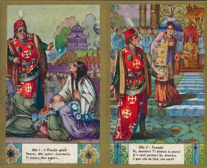 One of a set of illustrations of Puccini