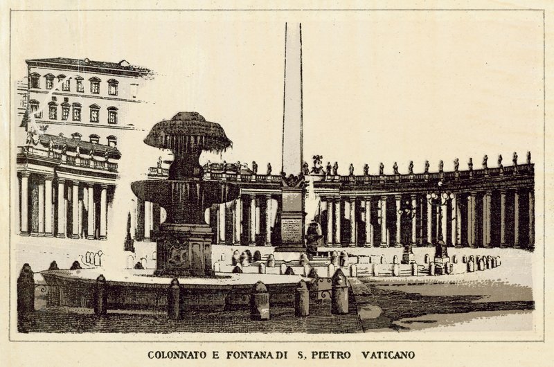 Rome: Colonnade and Fountain of St. Peter