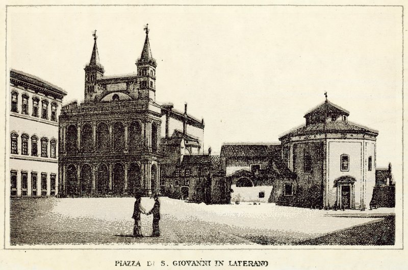 Rome: Piazza of St. John Lateran by Italian School