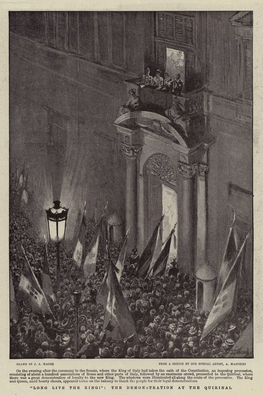 Long Live the King!, the Demonstration at the Quirinal by J. J. Waugh