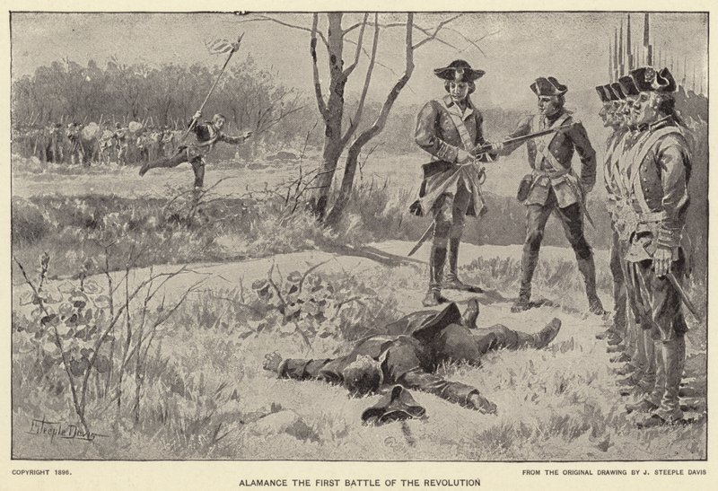 Alamance the First Battle of the Revolution by J. (after) Steeple Davis