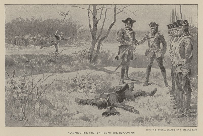 Alamance, the First Battle of the Revolution by J. (after) Steeple Davis