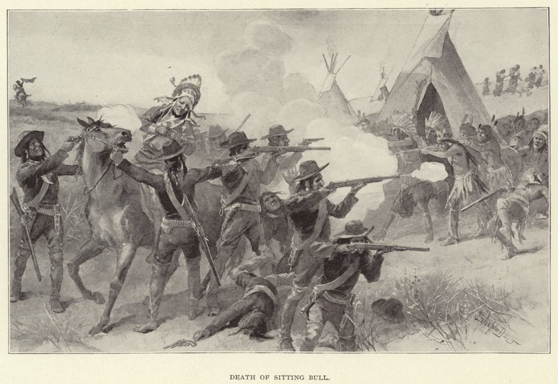 Death of Sitting Bull by J. (after) Steeple Davis