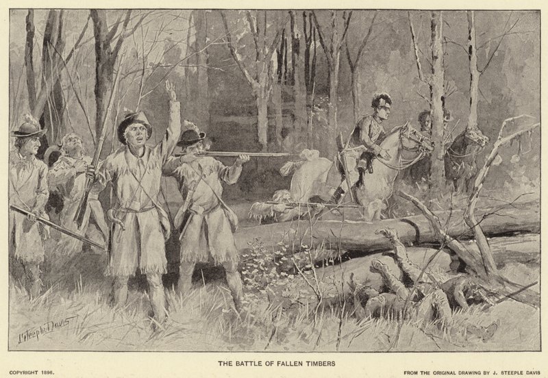 The Battle of Fallen Timbers by J. (after) Steeple Davis