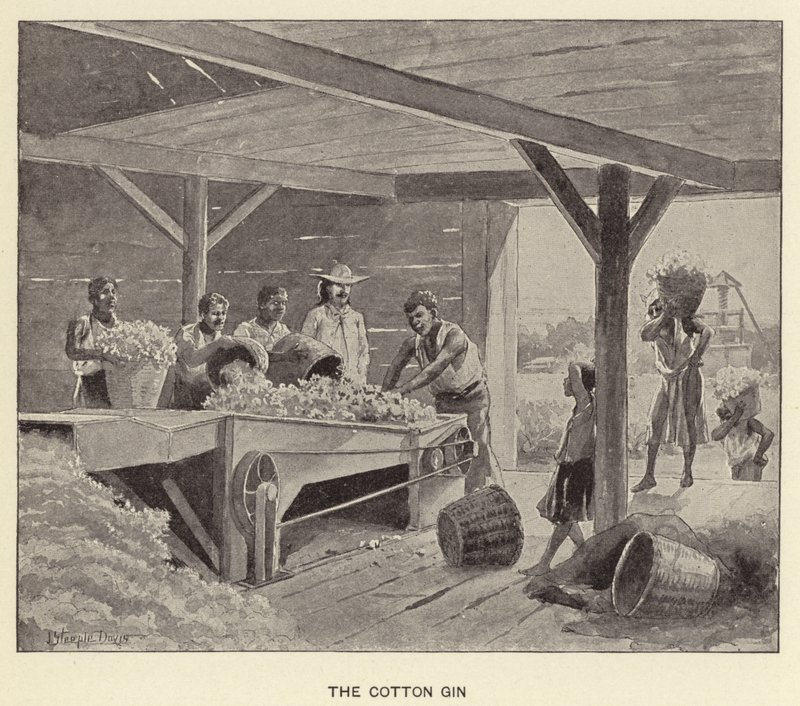 The Cotton Gin by J. (after) Steeple Davis