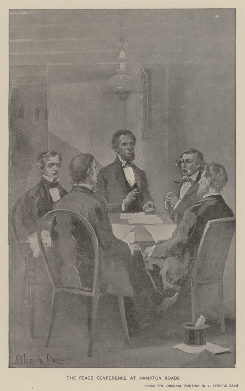 The Peace Conference at Hampton Roads by J. (after) Steeple Davis