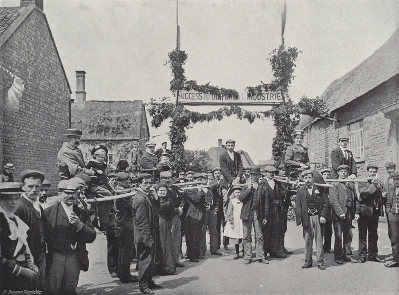 Corby Pole Fair, Chairing and Poleing Visitors by J. Benjamin Stone