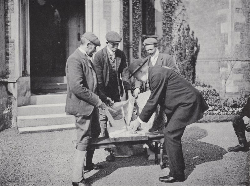 Hallaton Hare Pie Festival, filling the Sacks by J. Benjamin Stone