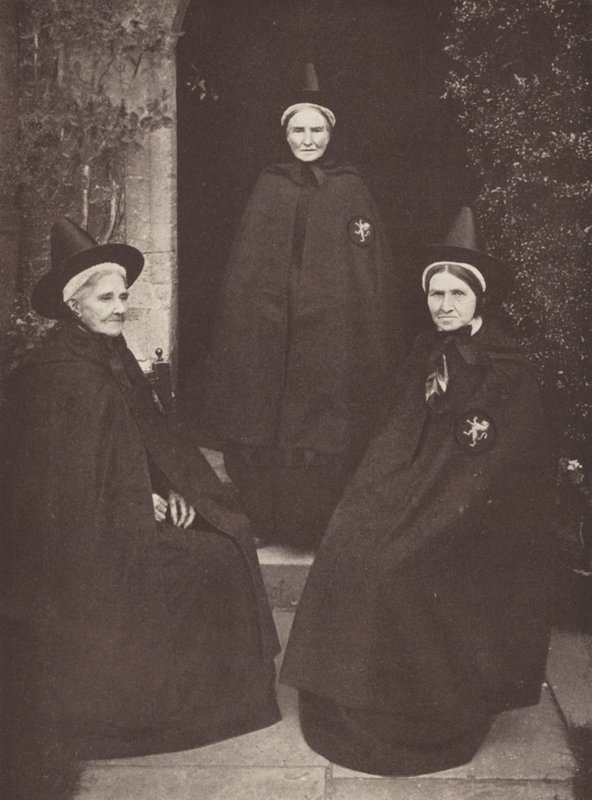 The Almswomen at Castle Acre in Their Interesting Costume by J. Benjamin Stone