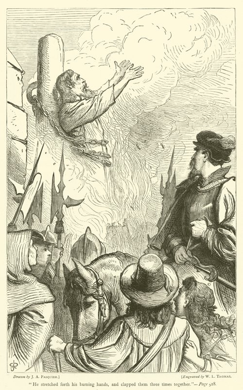 He stretched forth his burning hands, and clapped them three times together by James Abbott Pasquier