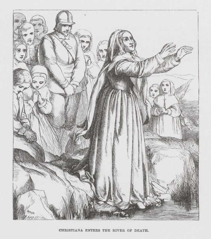 Christiana Enters the River of Death by James Dawson Watson
