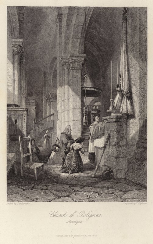 The Church of Polignac in Auvergne by James Duffield Harding